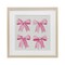 Stupell Industries Four Soft Pink Bows Framed Print Under Glass, design by Petal Prints Design